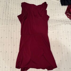 Balera Wine Red Sleeveless Mini Dress
